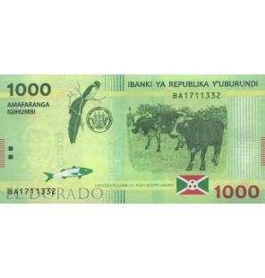 Burundi 1.000 Francos 2015 Pick 51 - 1